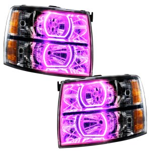 Chevrolet Silverado Headlight Assembly - ORACLE Lighting - SMD HL - Square - ColorSHIFT w/ BC1 Controller - Black - `07-`13